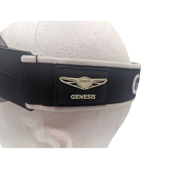 Genesis Branded Adjustable Visor With Tinted Shield Black & Clear Stylish Sun Pr - Picture 6 of 7